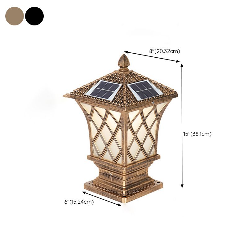 Simple LED Pillar Light Household Solar Lighting Fixture for Backyard
