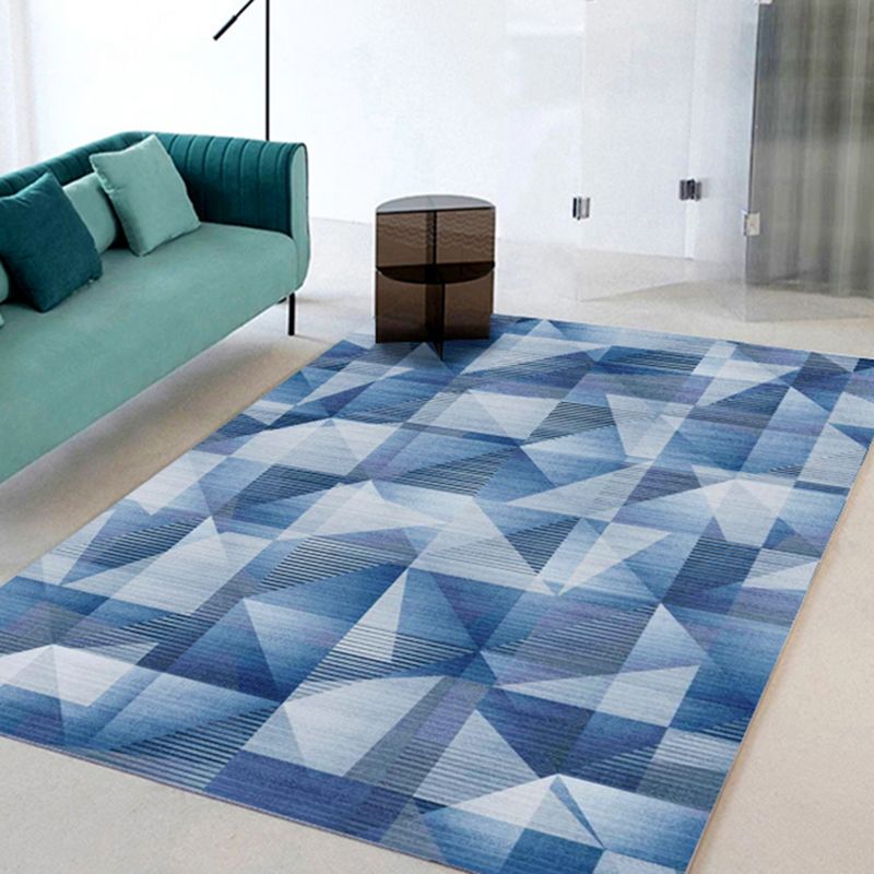 Simplicity Home Decoration Carpet Graphic Print Area Rug Polyester Non-Slip Backing Indoor Carpet