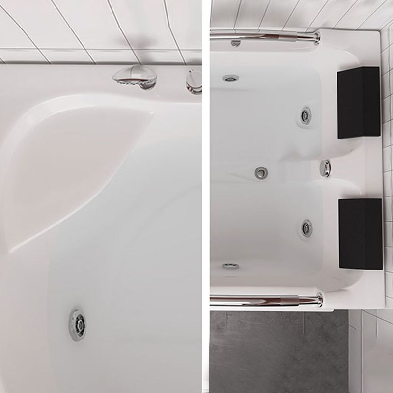 Free Form White Bathtub Bathroom Back to Wall Modern Bath Tub