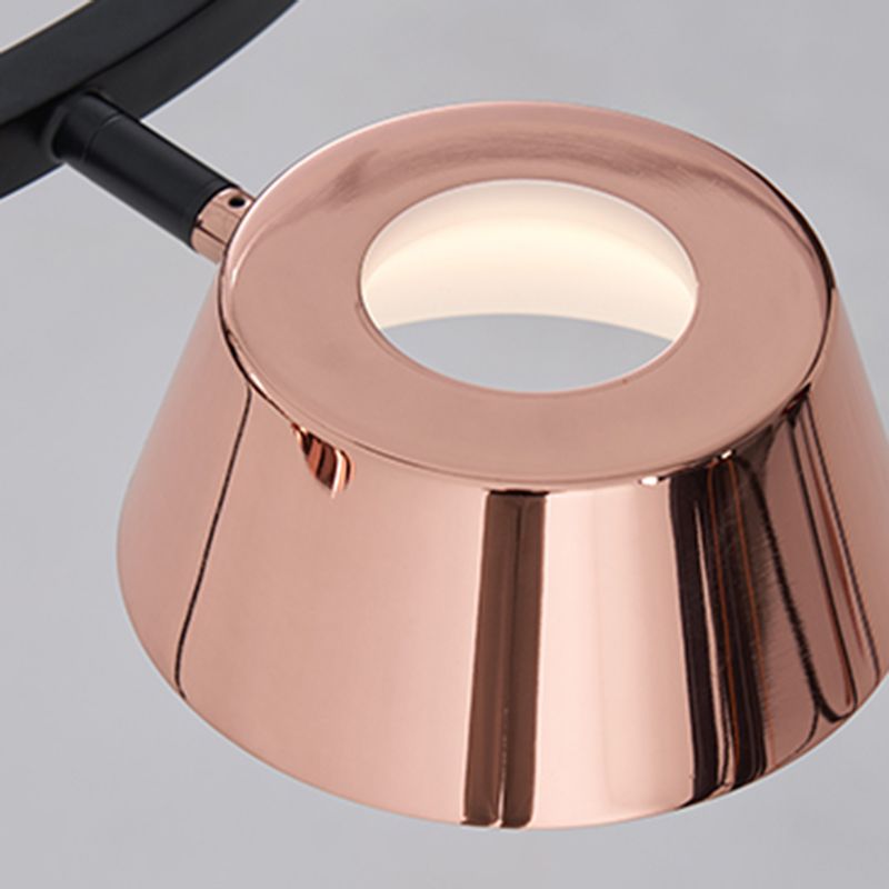 Postmodern Style Chandelier Light Fixture Metal Rose Gold Pendant Light for Living Room