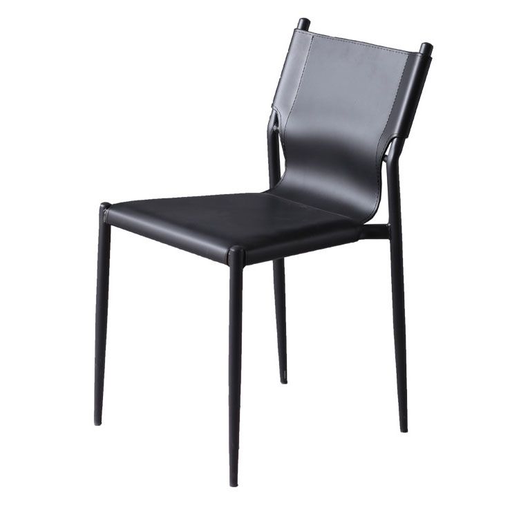 Leather Dining Side Chairs Modern Indoor-Outdoor Chair for Home