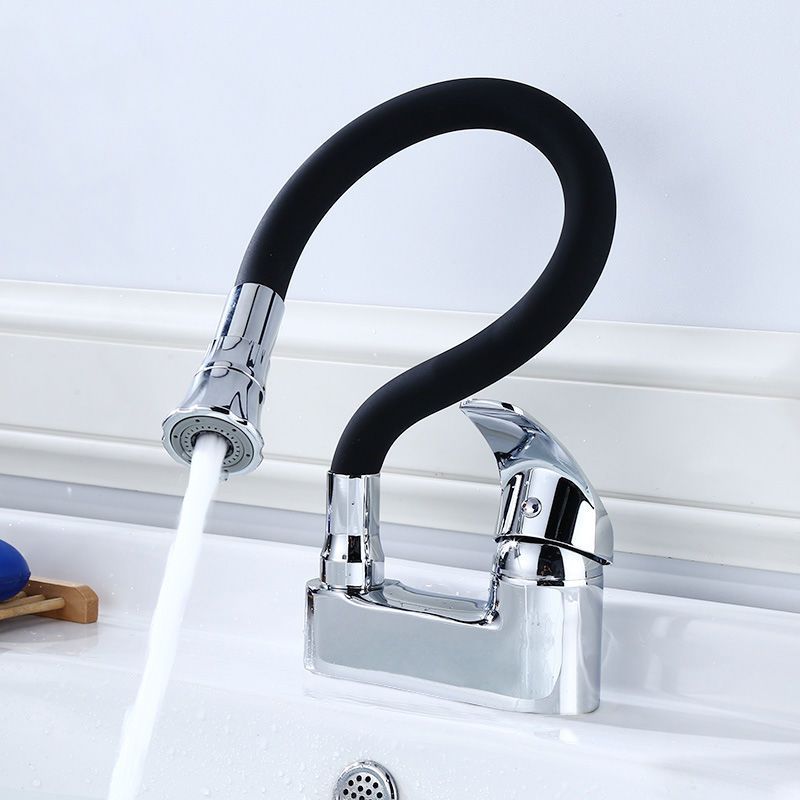 Modern Style Vessel Faucet Copper Single Handle High Arc Vessel Faucet