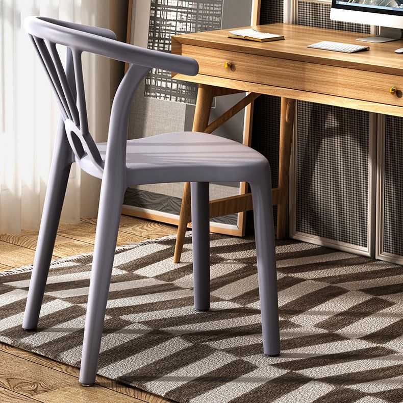 Silla sin brazos de Wishbone del comedor de la silla lateral del plástico contemporáneo