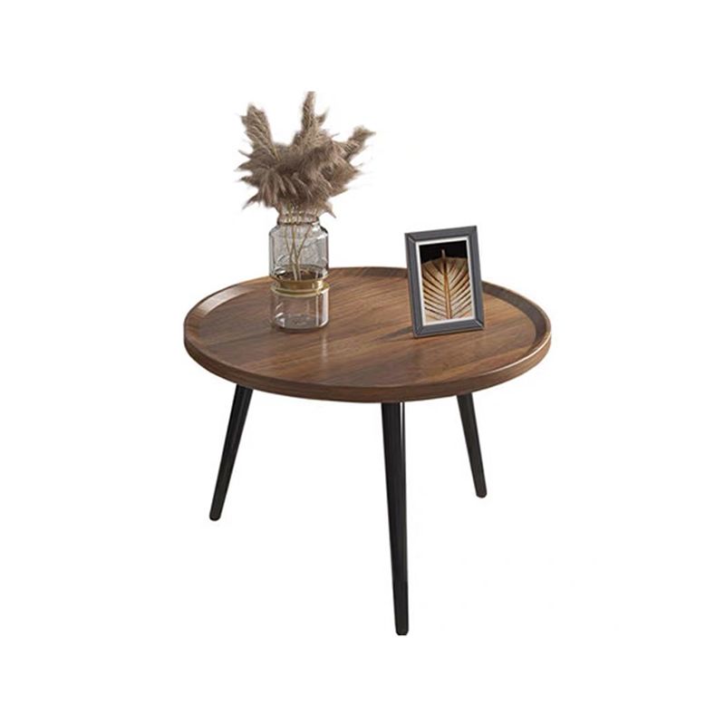 3 Legs Cocktail Table Artificial Wood Walnut/black/white Round Coffee Table