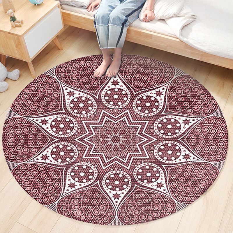 Nostalgisch traditioneel vloerkleed multi-gekleurde bloemen gedrukt tapijt Anti-slip achterste huisdiervriendelijke machine wasbaar tapijt voor slaapkamer