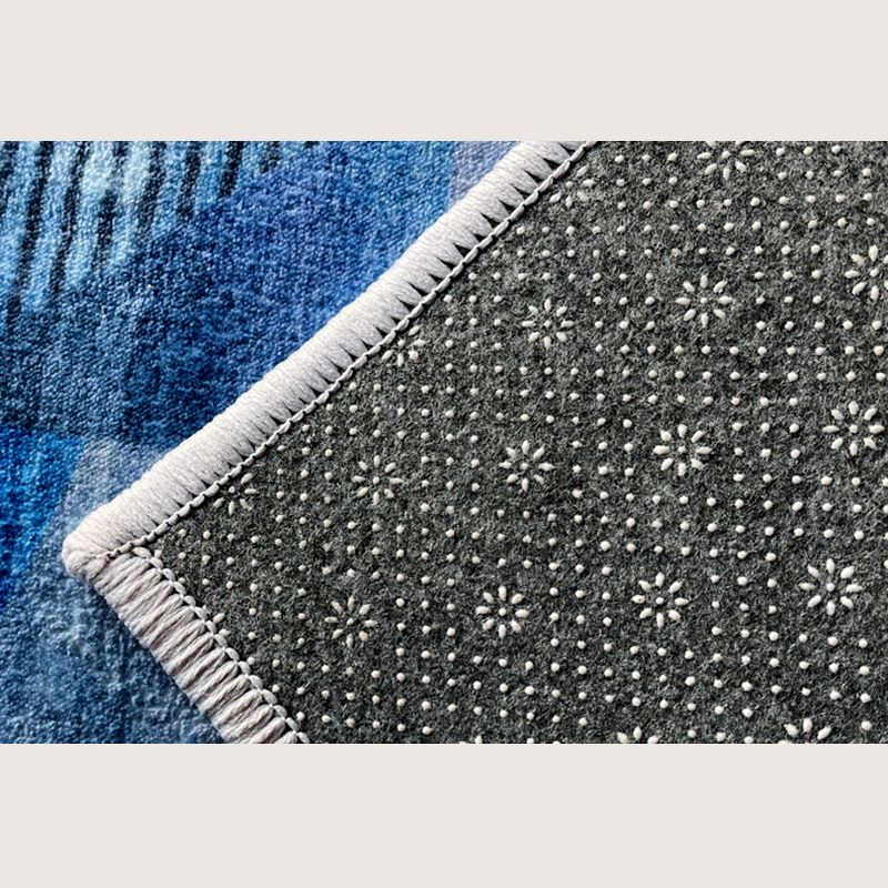 Simplicity Home Decoration Carpet Graphic Print Area Rug Polyester Non-Slip Backing Indoor Carpet
