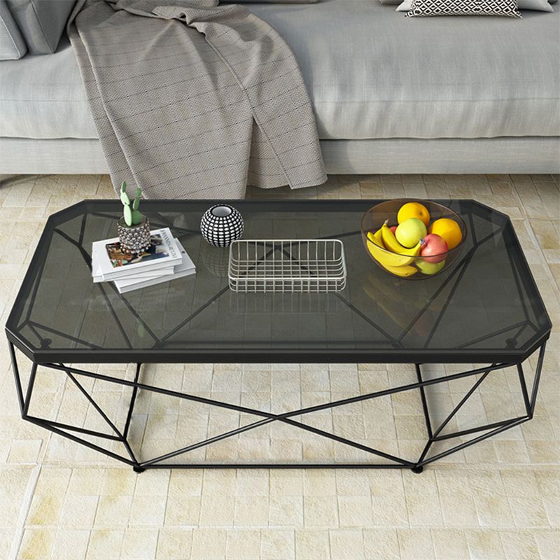 Contemporary Glass Cocktail Table Frame Coffee Table  for Dining Room