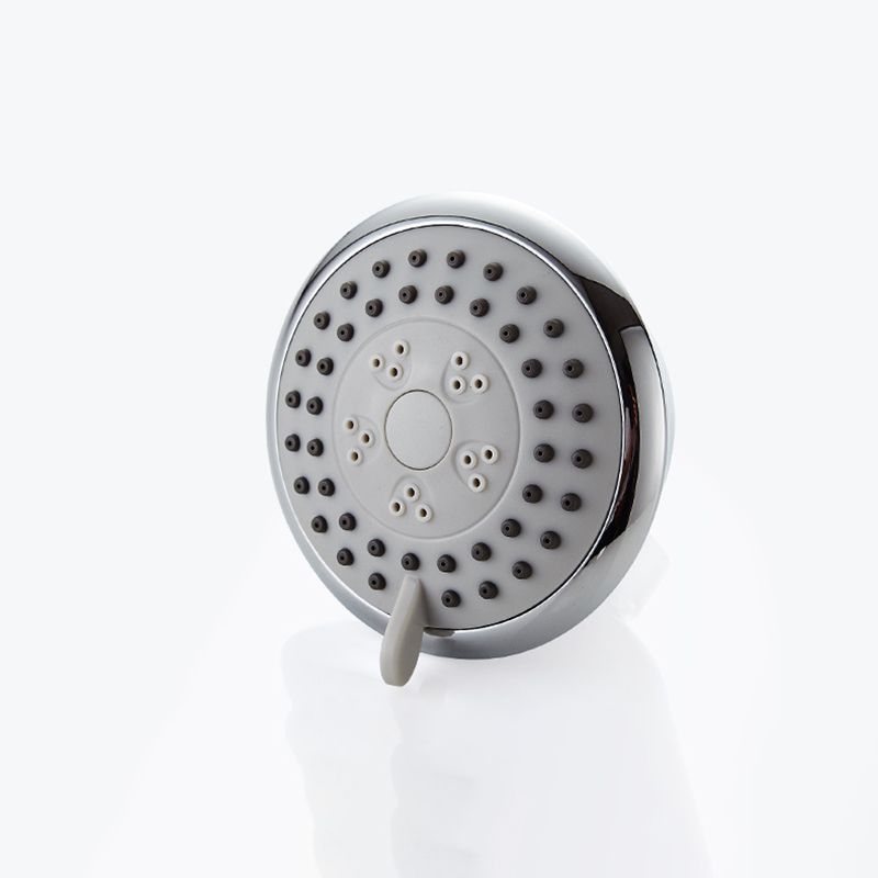 Round Stainless Steel Showerhead in Silver Wall-Mount Showerhead