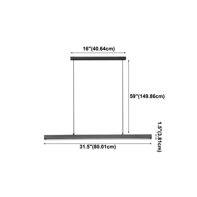 Simple LED Island Light Modern Style Hanging Light for Dining Room
