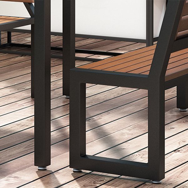 Modern Style 1/2/4 Pieces Rectangular Picnic Table Reclaimed Wood Patio Dining Table