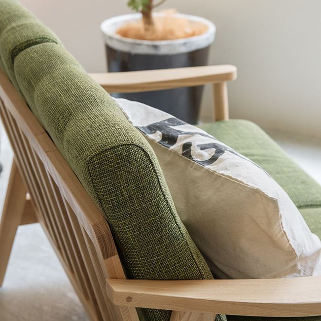 Contemporary Tufted Back with Square Arm in Cotton for Apartment