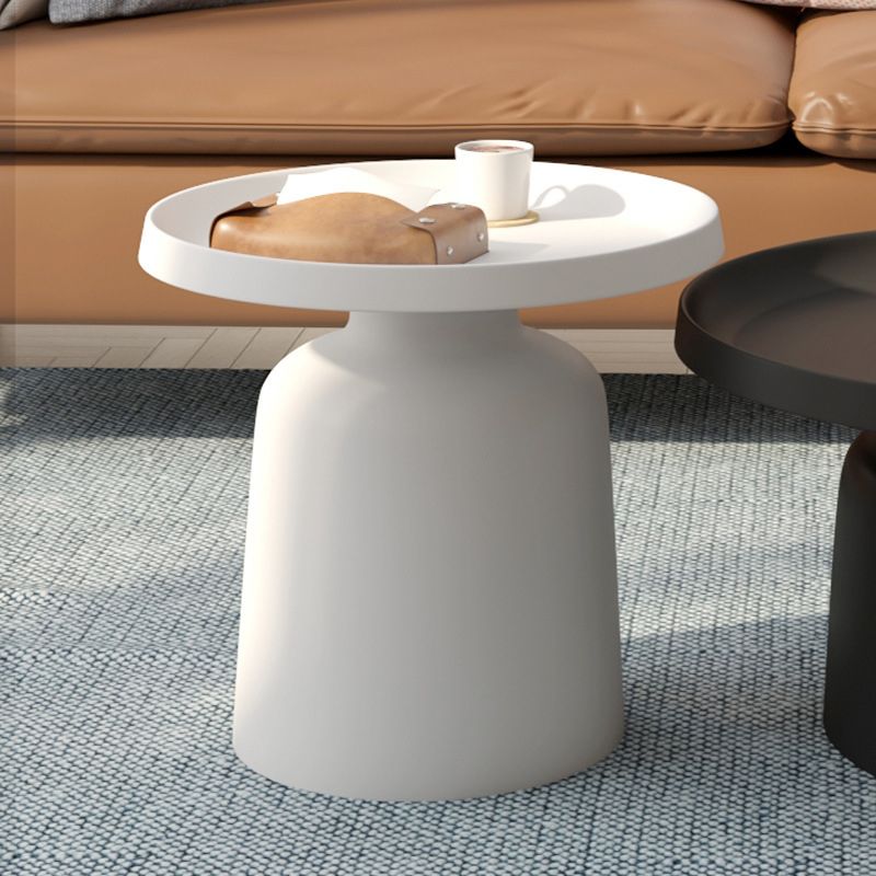 Black/White Pedestal Coffee Table Modern Marble Cocktail Table  for Room