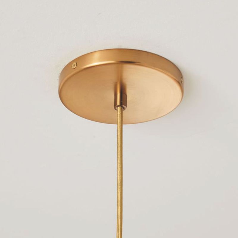 Glass Globe Pendant Light in Modern Artistic Style Electroplate Iron Hanging Lamp