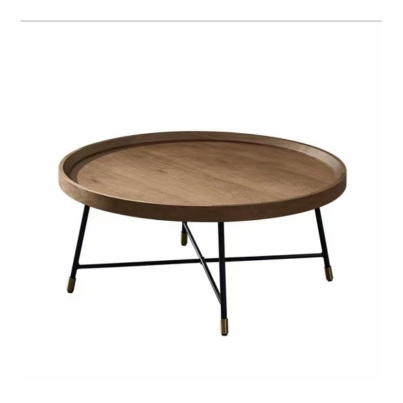 Nordic Round/Rectangle/Triangle Coffee Table Wood Cross Legs Cocktail Table