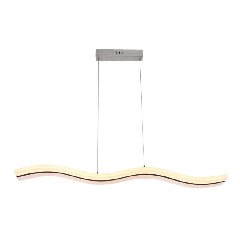 Wave Island Pendant Lights Modern Acrylic Chandelier Lighting Fixtures for Restaurant