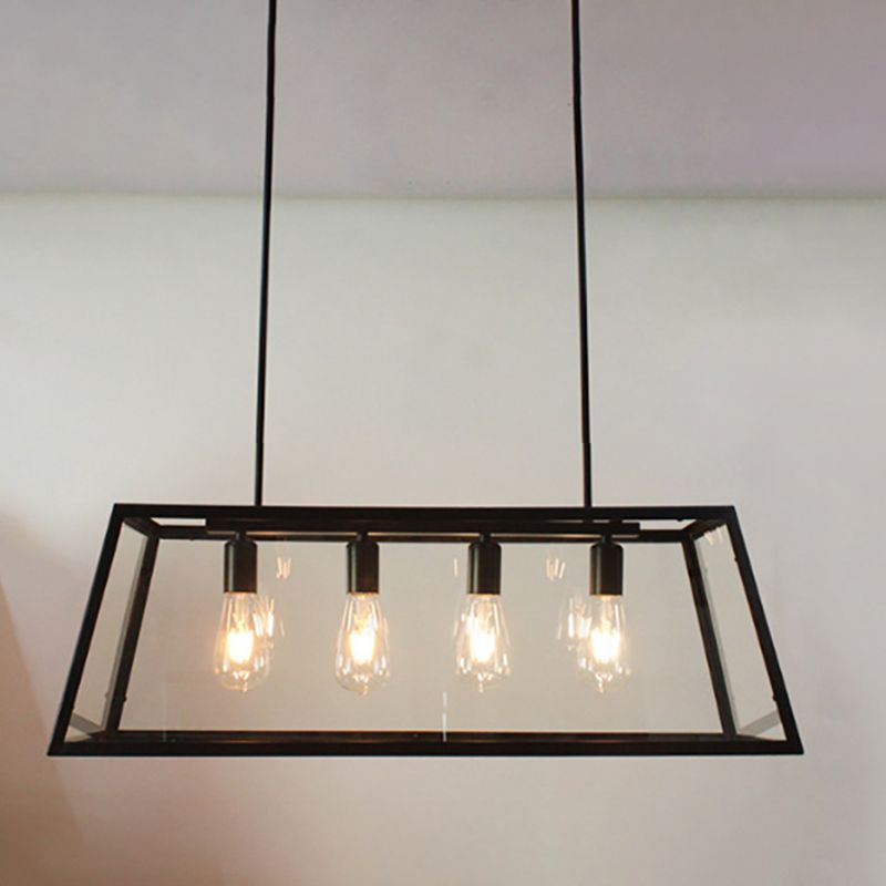 Lampada dell'isola industriale con tonalità di vetro per la caffetteria del salotto