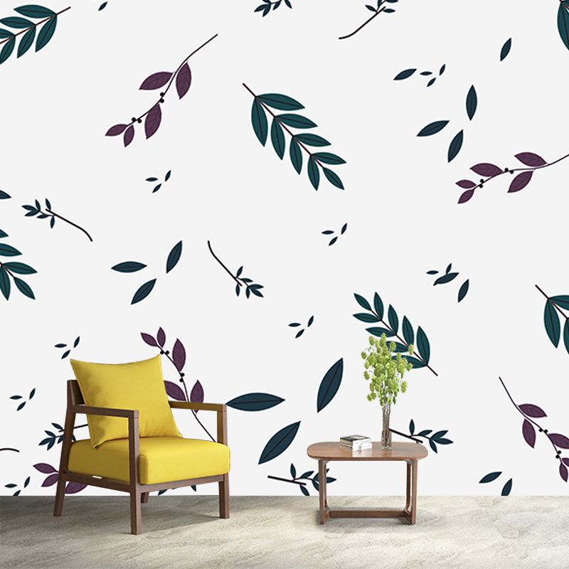 Illustration Wall Mural Tropical Plants Decorative Eco-friendly Wall Art