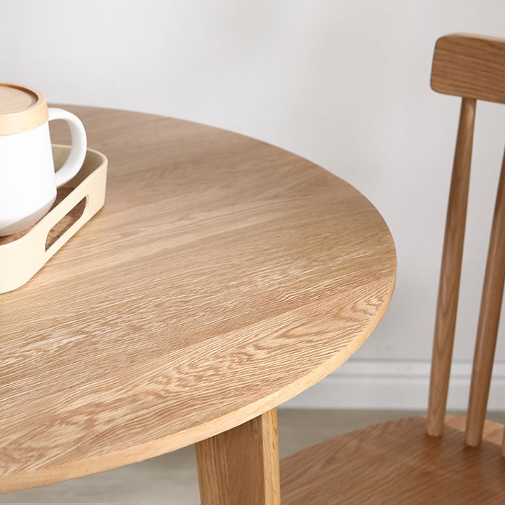 Tripod Base Dining Site Table Table de cuve contemporaine avec bois massif