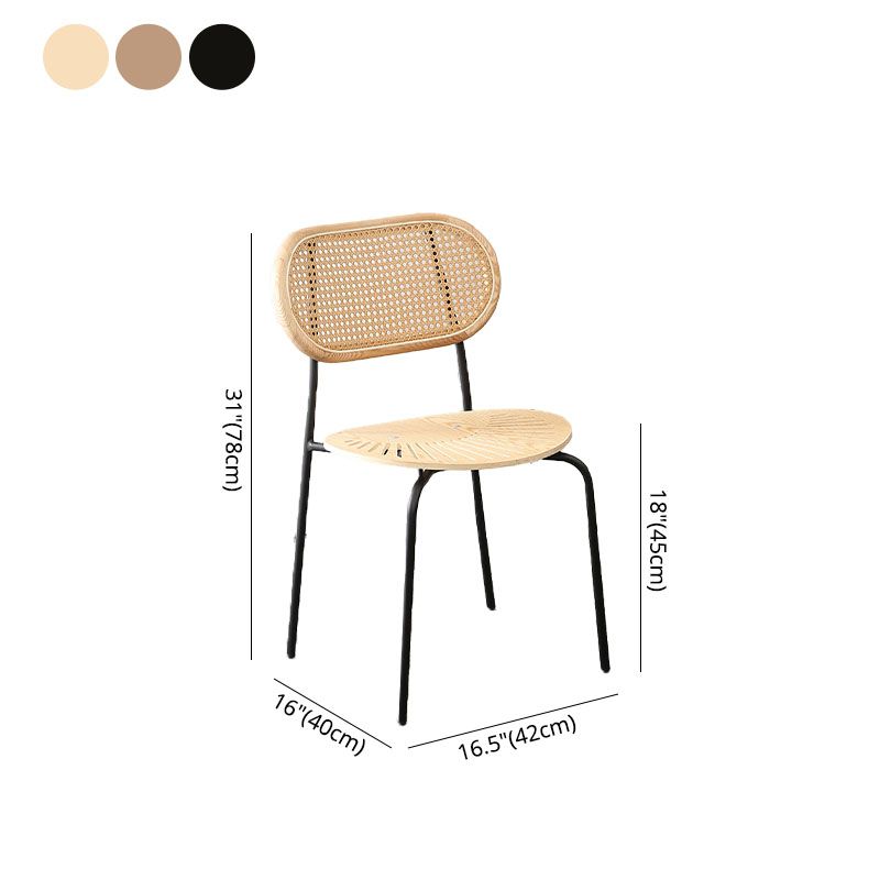 Metal de la cocina del estilo nórdico que cena la parte posterior abierta de la silla que cena la silla lateral sin brazos