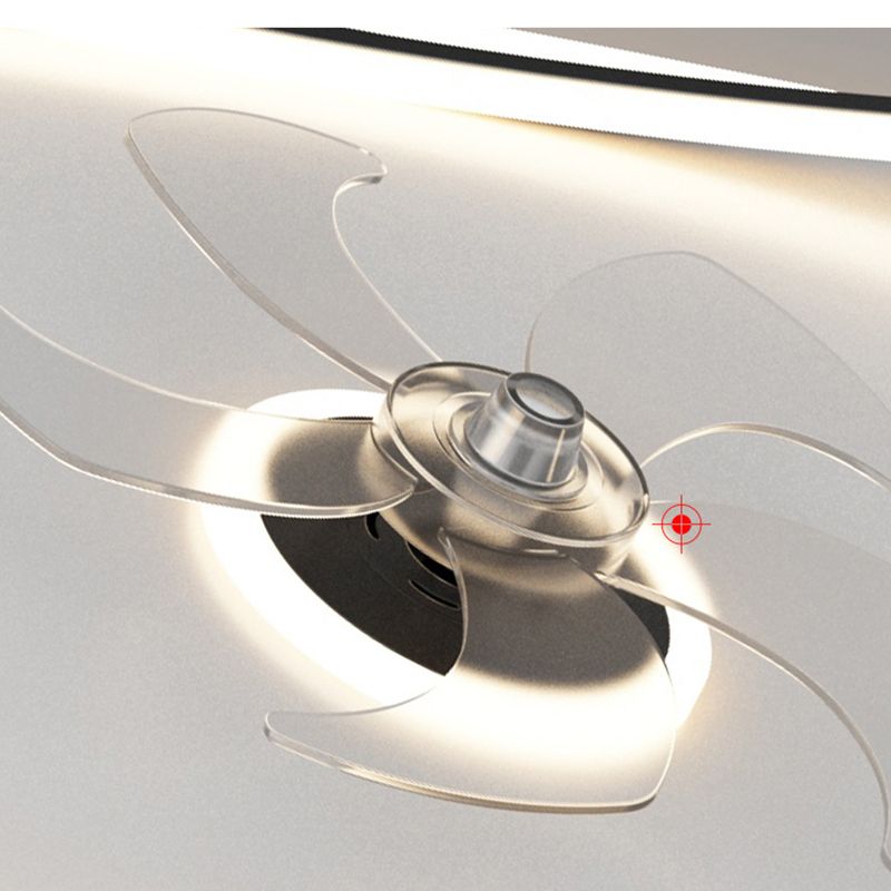 Modern LED Ceiling Fan Light 3 Lights Ceiling Mount Lamp with Silica Gel Shade