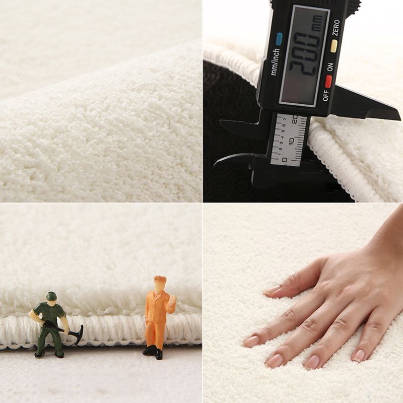 Grauer moderner Teppich Polyester Kontrast Farbe Teppich Waschbar für die Heimdekoration