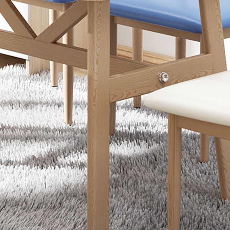 Moderna 1/4/7 Piezas Juego de comedor Rectángulo Mesa de comedor de madera artificial para comedor