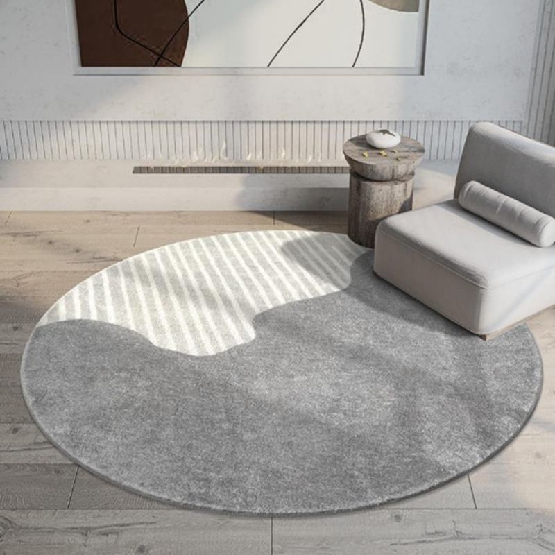 Artistic Carpet Polyster Round Stripe Print Rug Polyster Stain Resistant Area Rug for Living Room