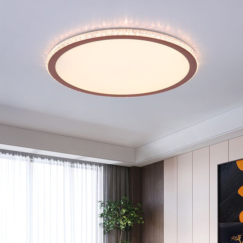 Simple Disk Shaped Flushmount Lighting Acrylic Bedroom Surface Mounted LED Ceiling Light