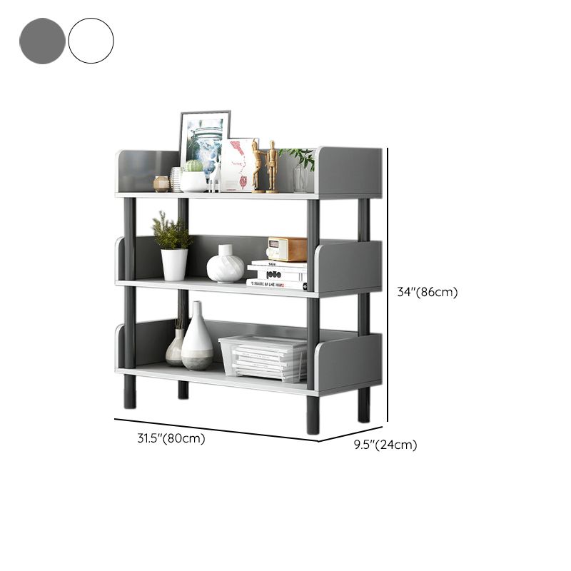 Contemporary Standard Bookshelf Engineered Wood Bookcase with Shelves