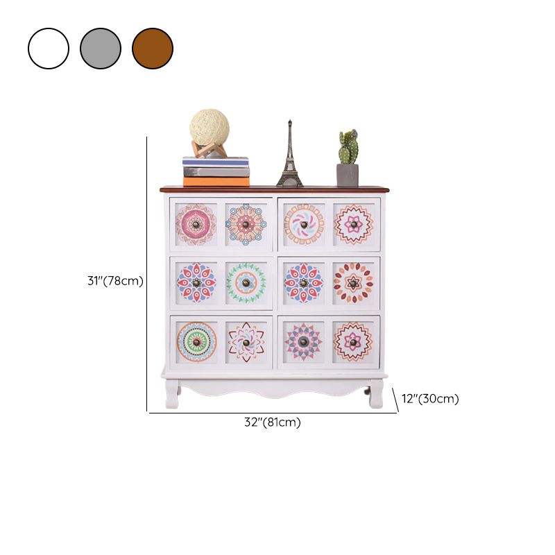 Bedroom Nautical Vertical Storage Chest Wooden Chest with Drawers