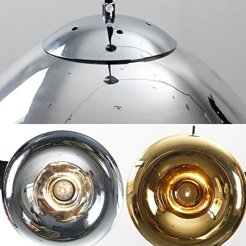 Moderne stijl brood tint hangend glass 1 lichte hanglamp voor het bed naast