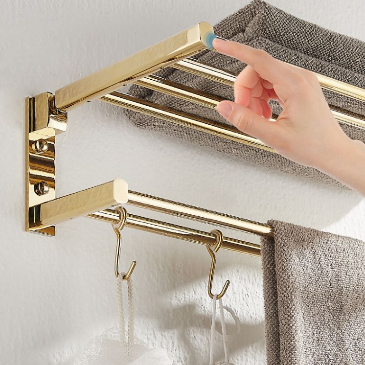 Traditional Brass Bathroom Accessory Set Polished Metal Bathroom Hardware