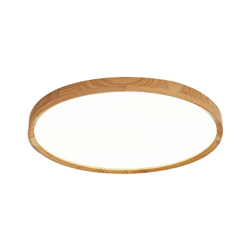 Wooden Ceiling Mount Light Simple LED Ceiling Light with Acrylic Shade for Dining Room