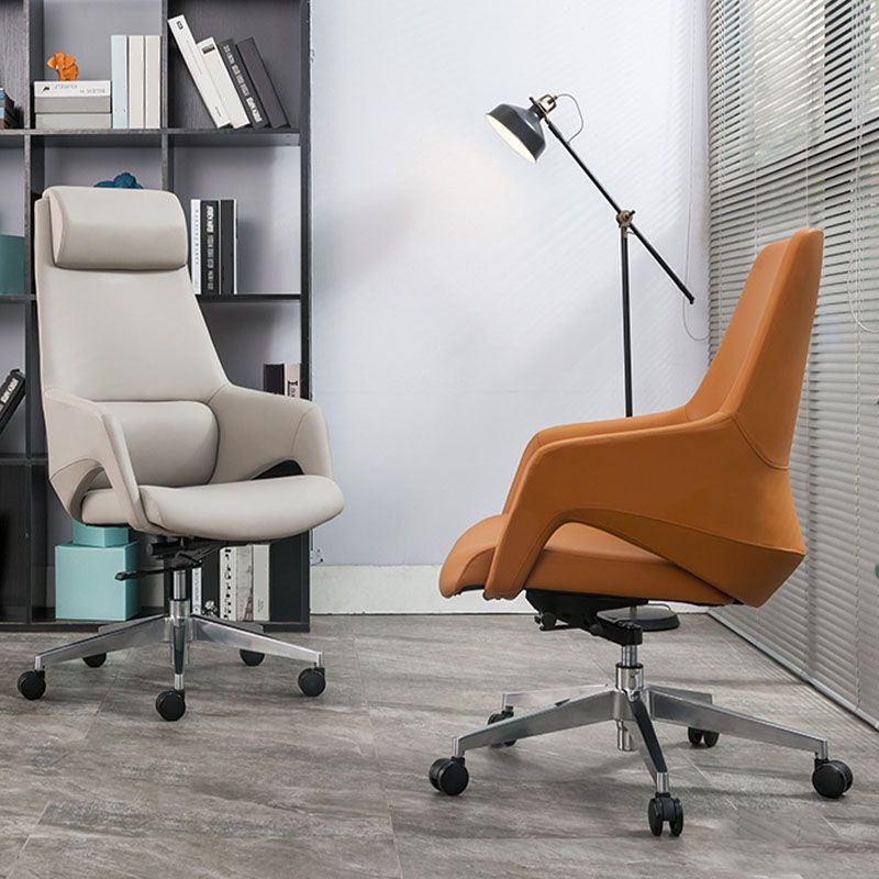 Modern Upholstered Office Chair Ergonomics Task Chair with Metal Base