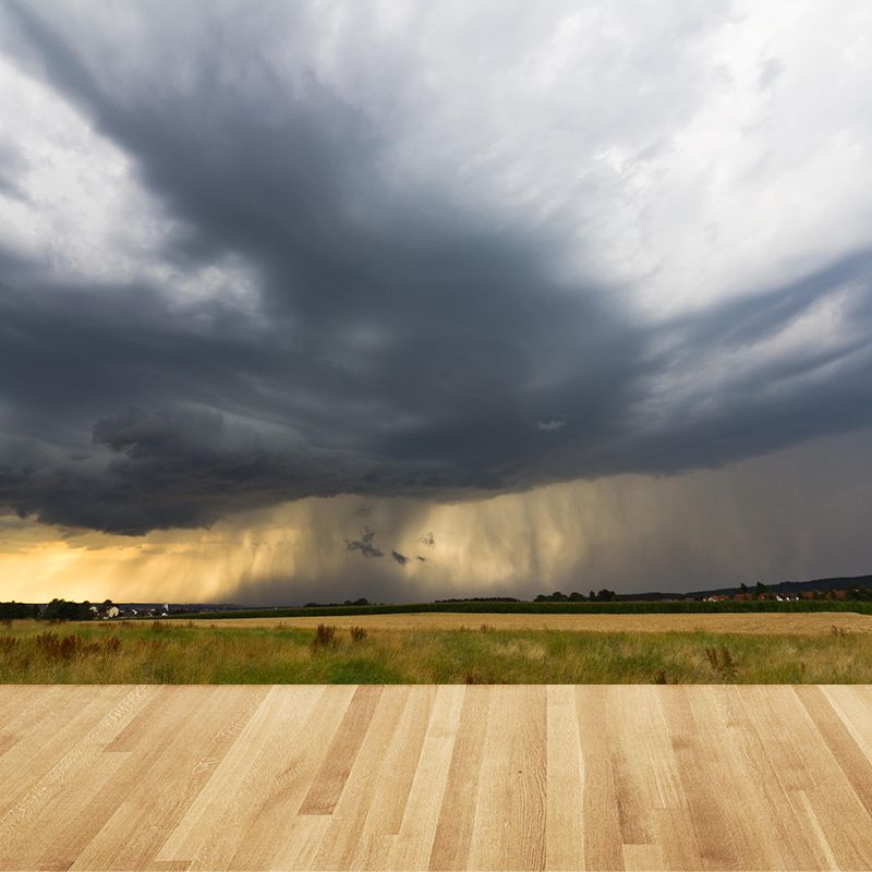 Modern Photography Wallpaper Mural with Dark Clouds Wall Covering for Living Room