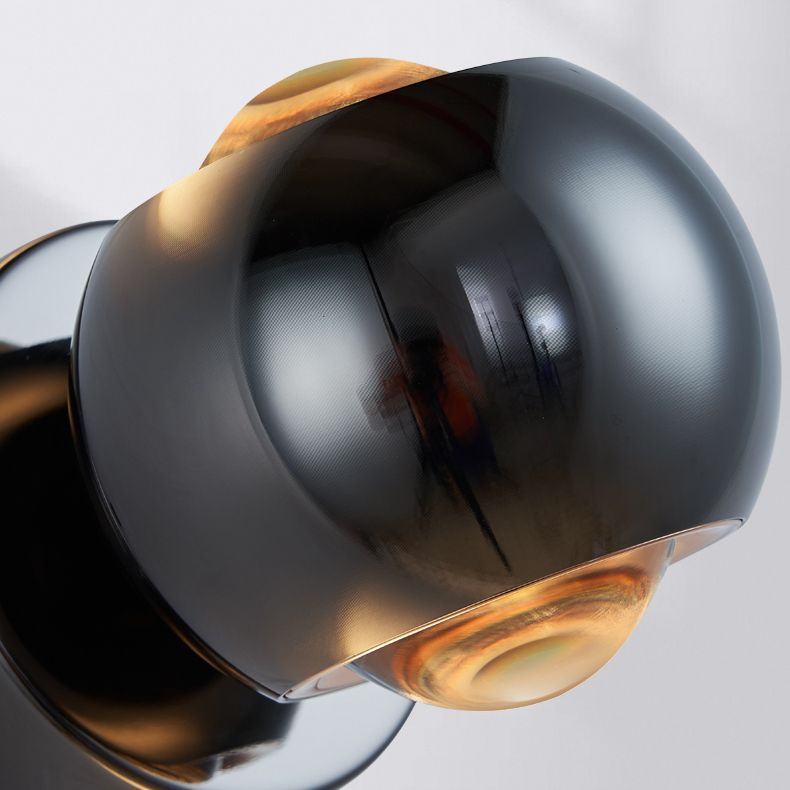 Kugelform Metallwandbeleuchtung moderner Stil 2 Leuchten Wandmontierte Beleuchtung