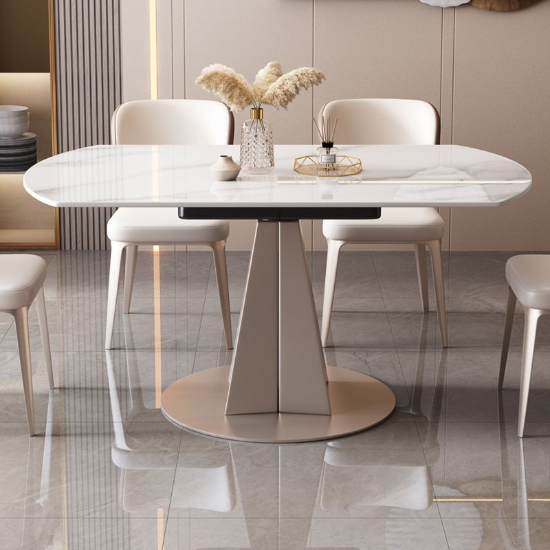 Sintered Stone Top Table Pedestal Dining Table for Home Kitchen Dinner