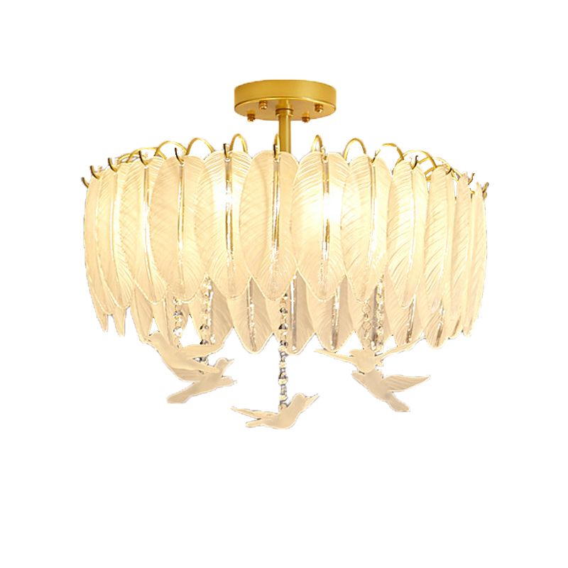 Nordic Ceiling Lamp Creative Glass Shade Flush Mount Light Fixture
