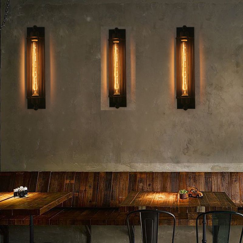Industrial 1 / 2 / 3 / 4 - Light Wall Mounted Light - Wrought Iron Tube Wall Light