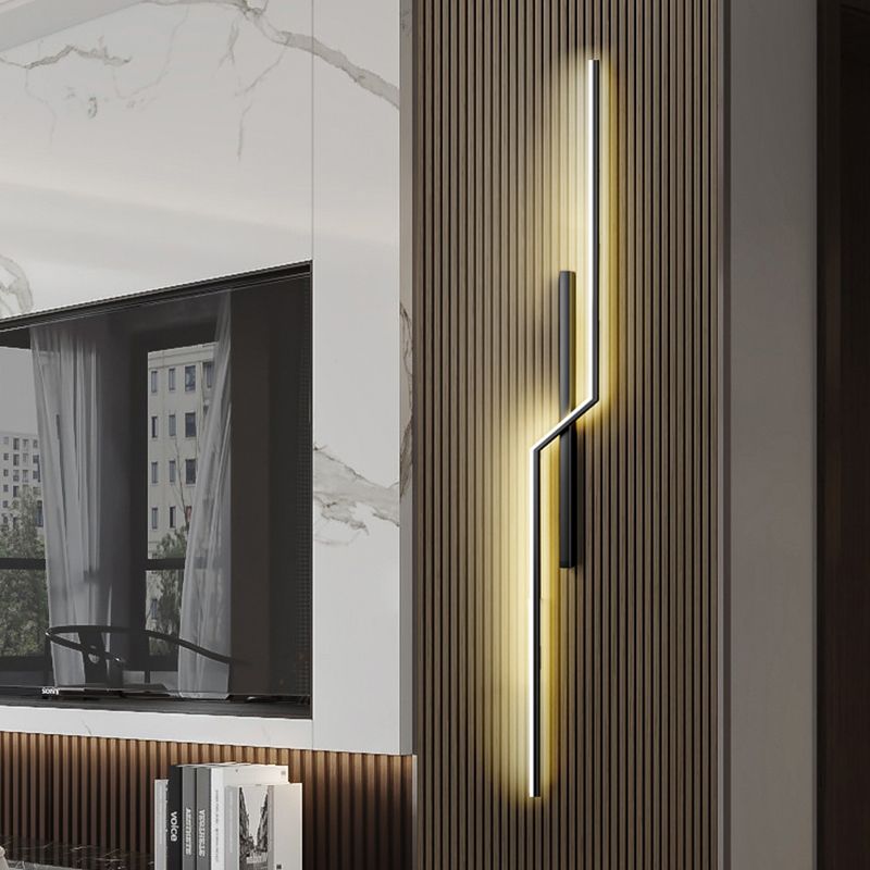 Minimalist Style Aluminum Wall Light Linear LED Wall Sconce for Living Room