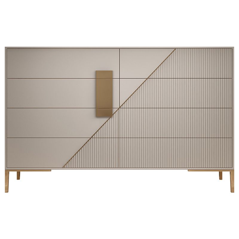 Glam Horizontal Storage Chest Wood Soft-Close Drawers Double Chest