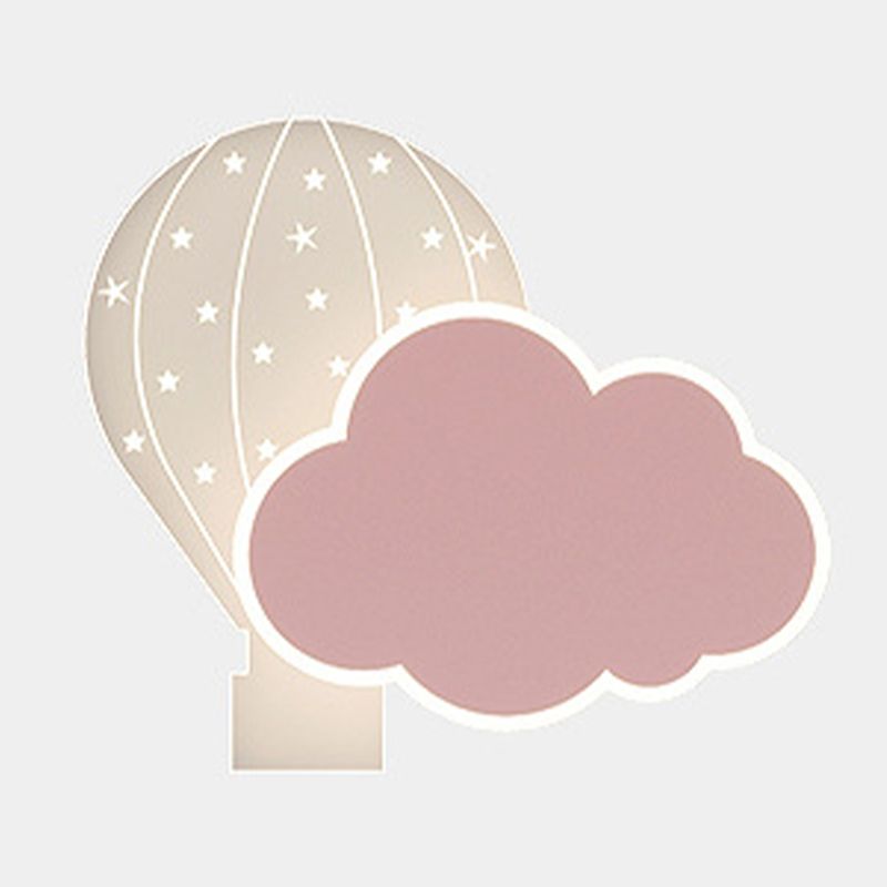 Kids Style 2 - Light LED Wall Light Pink / Blue Iron and Acrylic Wall Mount Fixture