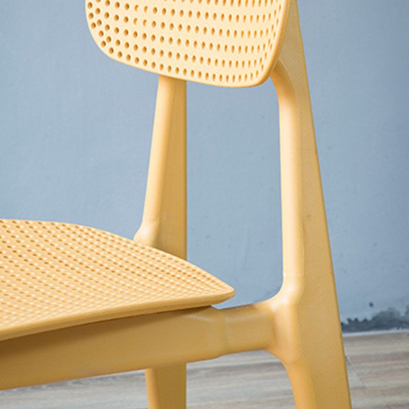Contemporary Side Chair Plastic Open Back Dining Room Chair for Dining Room