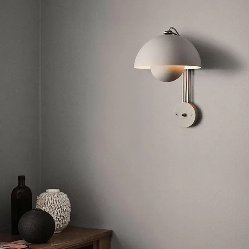 Metal Dome Wall Light Sconces Minimalism 1 Light Wall Mounted Lamp