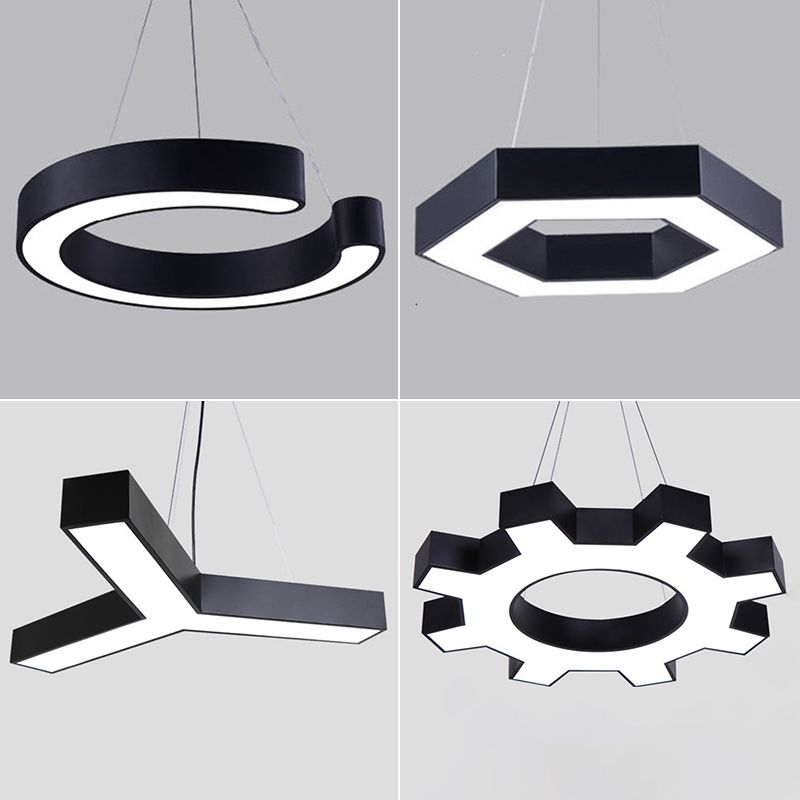 Modern Style LED Pendant Light Simplicity Lighting Fixture for Office Meeting Room