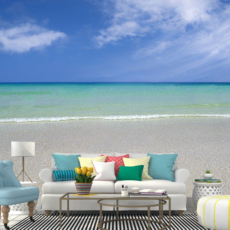 Beach Landscape Murals for Sleeping Room Home Decor, Moisture Resistant