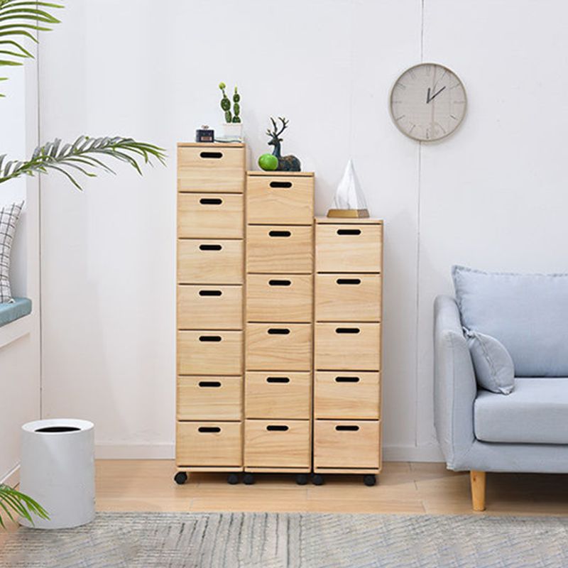 Solid Wood Rectangle Accent Chest with Drawers Chest 7.87" Long