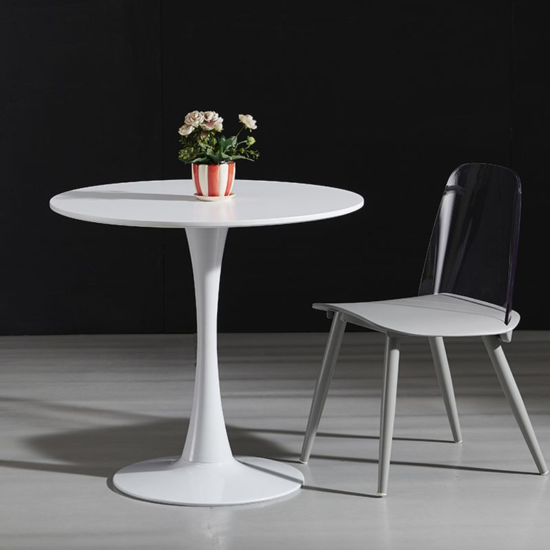 Round Dining Table Modern Tulip Base Fixed Table of Sintered Stone