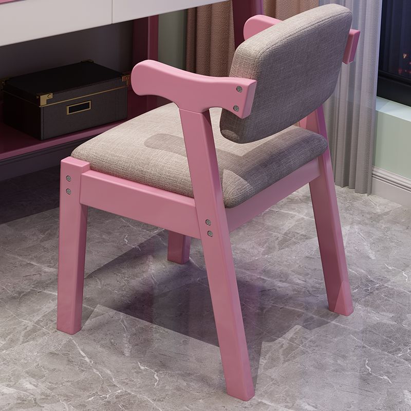 Contemporary Wood Dining Side Chair Home Open Back Dining Side Armchair