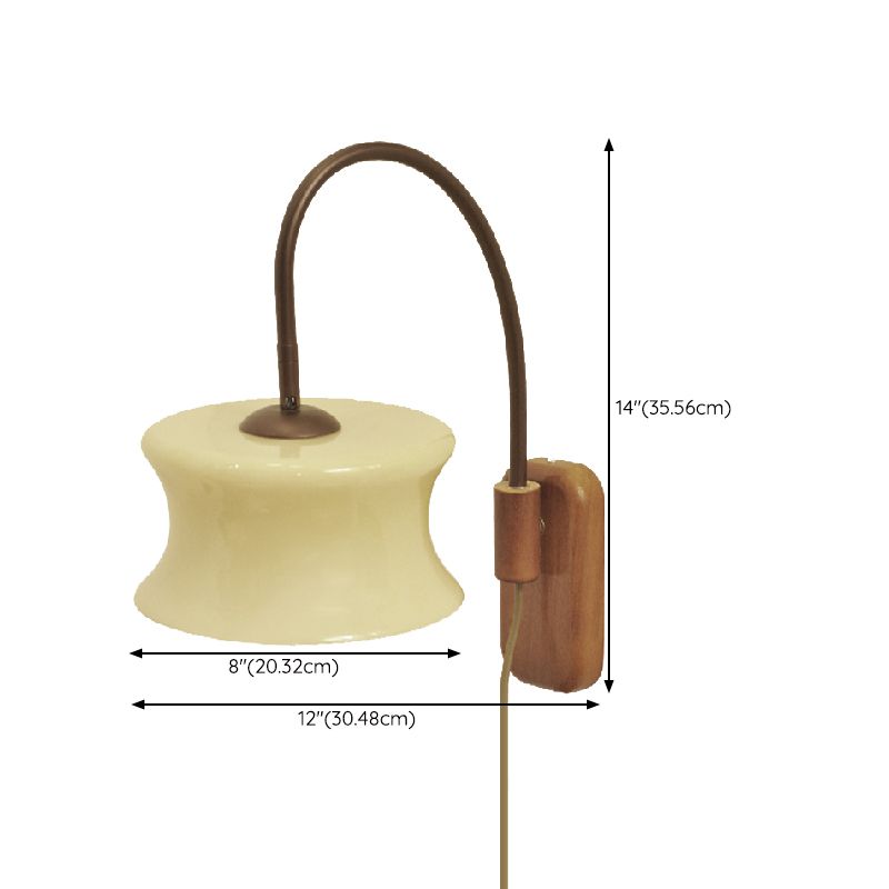 Modern Sconce Light Fixture Glass Shade Wall Light Sconce for Bedroom